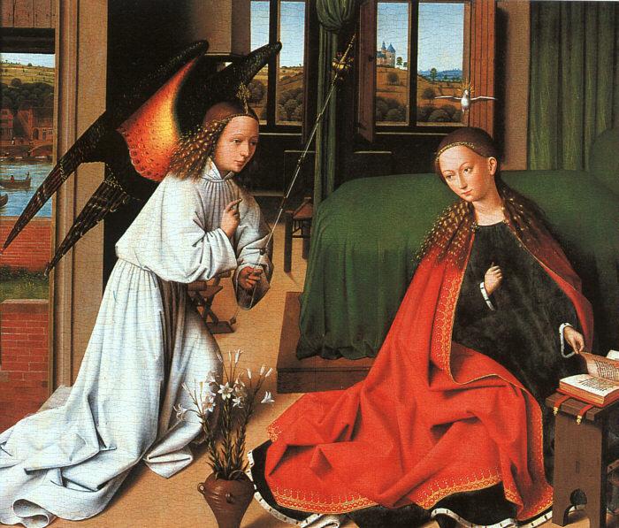 Petrus Christus Annunciation1 Sweden oil painting art